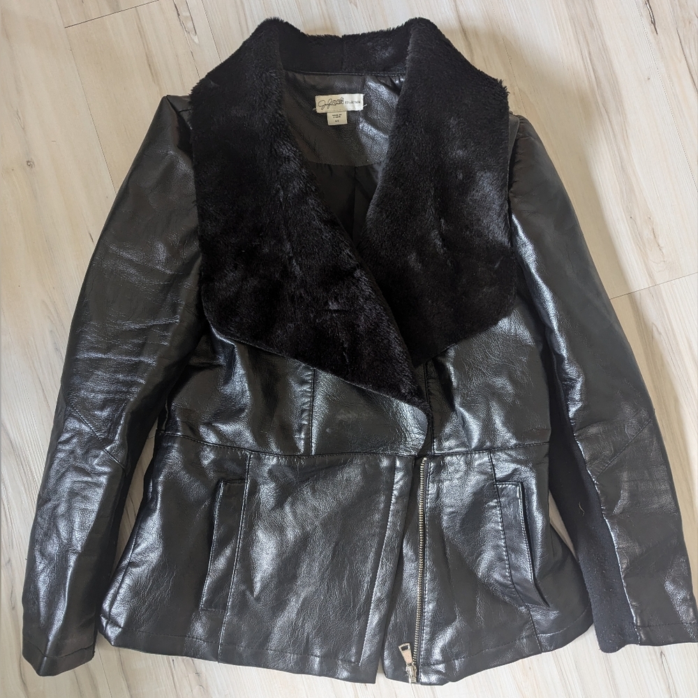 Jaclyn Smith Collection Faux Leather Jacket
